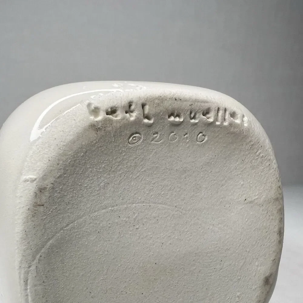 Beth Mueller 5” A Small Celebration Coffee Mug Bud Vase Ceramic Milk Bottle 2010